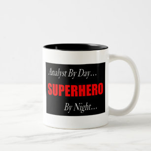 Superhero Analyst Two-Tone Coffee Mug