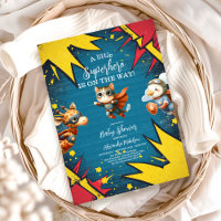 Superhero Animals Boy Baby Shower