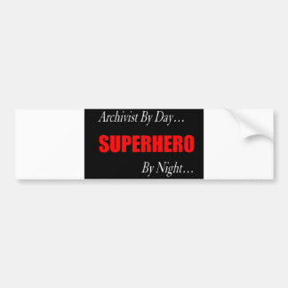 Superhero Archivist Bumper Sticker