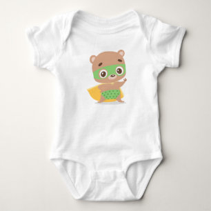 Superhero Bear Baby Sleeper Bodysuit