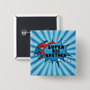 Superhero Becoming a Big Brother 2 Inch Square Button