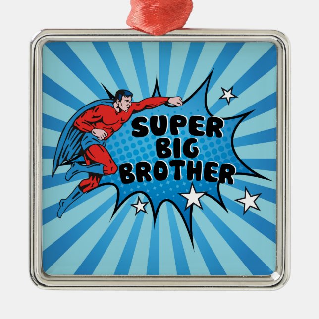 Superhero Becoming a Big Brother Metal Ornament (Front)
