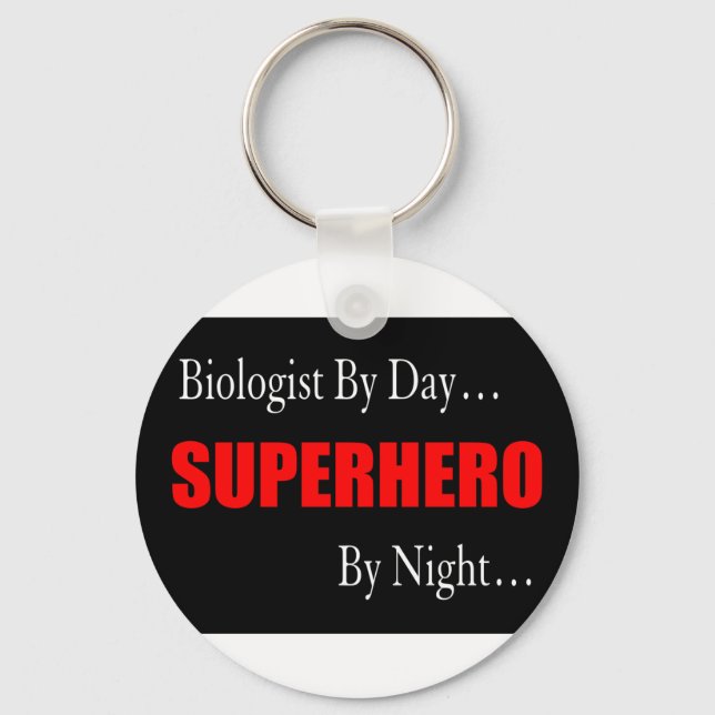 Superhero Biologist Keychain (Front)