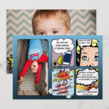 Superhero Birthday Invitation