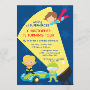 Superhero Birthday Party Invitation