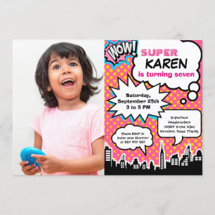 Superhero Birthday Party Invitation