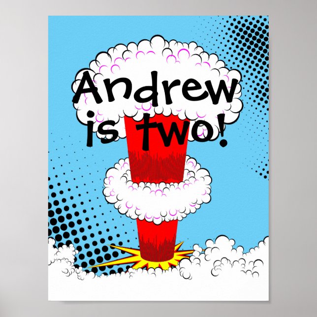 Superhero Birthday Party Sign (Front)