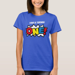 Superhero Blue T-shirt, Birthday Outfit T-Shirt