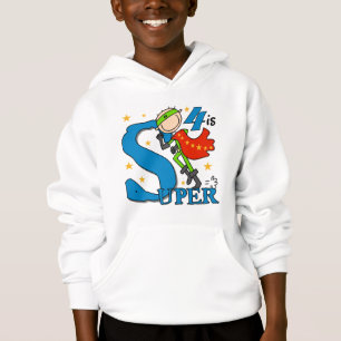 Superhero Boy 4th Birthday Tshirts et cadeaux