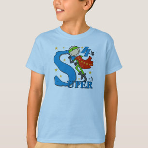 Superhero Boy 4th Birthday Tshirts et cadeaux