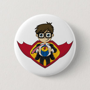 Superhero Boy Badge 2 Inch Round Button