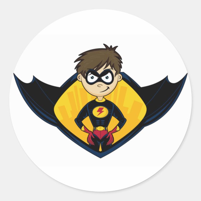 Superhero Boy Sticker (Front)
