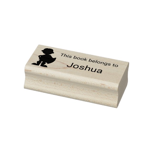 Superhero Boy This Book Belongs to Personalized Rubber Stamp (Stamp)