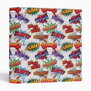 Superhero Bubble Pattern Binder
