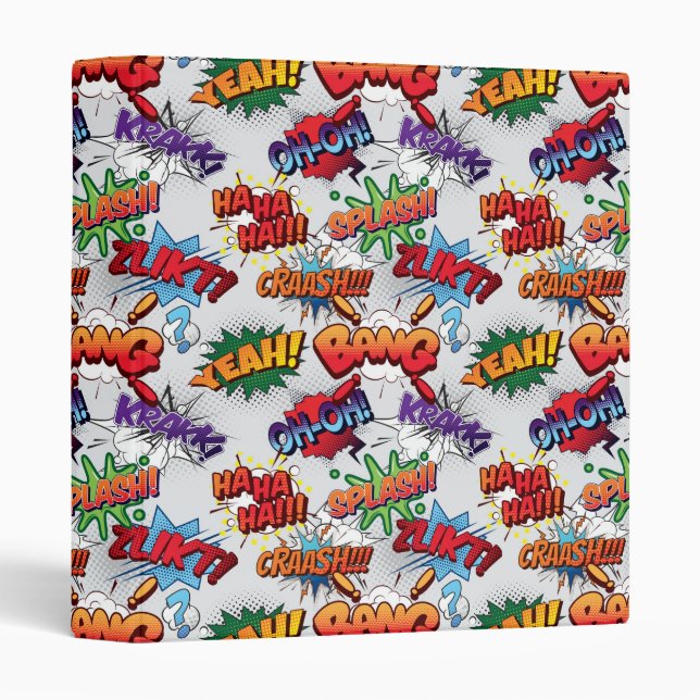 Superhero Bubble Pattern Binder (Front/Spine)