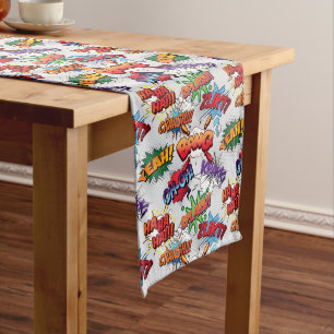 Superhero Bubble Pattern Medium Table Runner