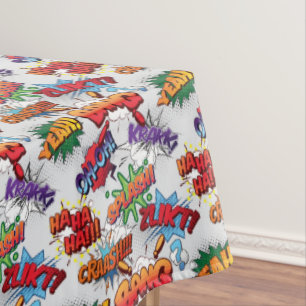 Superhero Bubble Pattern Tablecloth