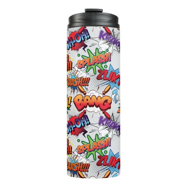 Superhero Bubble Pattern Thermal Tumbler (Front)