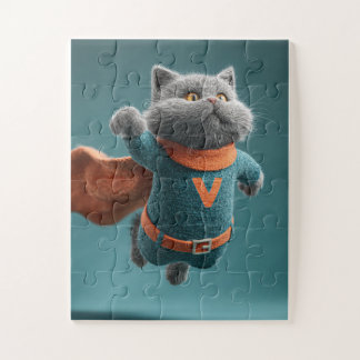 Superhero Cat Jigsaw Puzzle