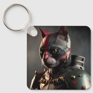 Superhero Cat Keychain