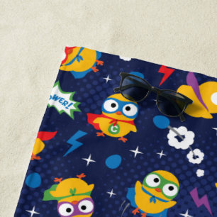 Superhero Chicken Beach Towel