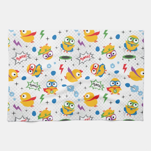 Superhero Chicken Kitchen Towel (Horizontal)