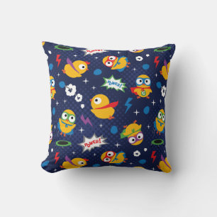 Superhero Chicken Throw Pillow