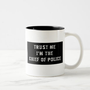 Superhero Chief of Police Two-Tone Coffee Mug