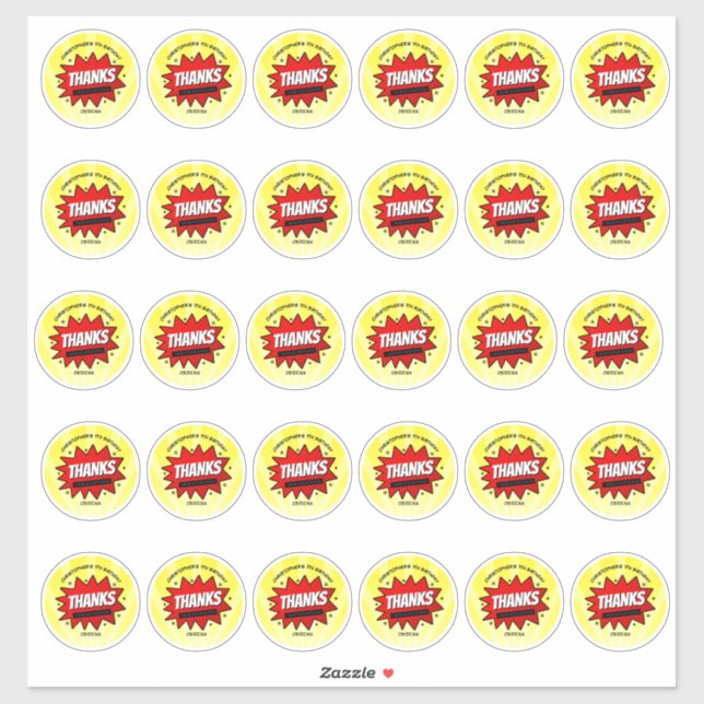 Superhero Comic Book Any Age Birthday 2" Round (Sheet)