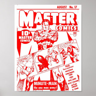 Superhero Comic Book Cover Retro Vintage Volume 01 Poster