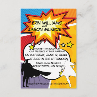 Superhero Comic Book Invitation