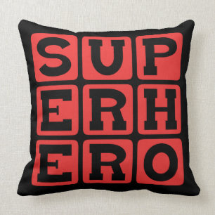 Superhero, Comic Book Protagonist Throw Pillow