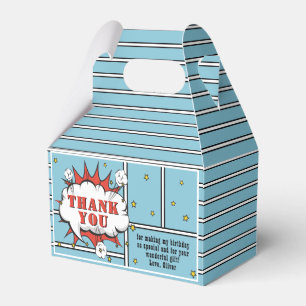 Superhero Comic Speech Bubble Boy Birthday Favor Box