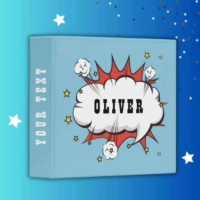 Superhero Comic Speech Bubble Boy Photo Album Binder (Creator Uploaded)