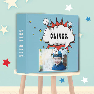 Superhero Comic Speech Bubble Boy Photo Album Mini Binder