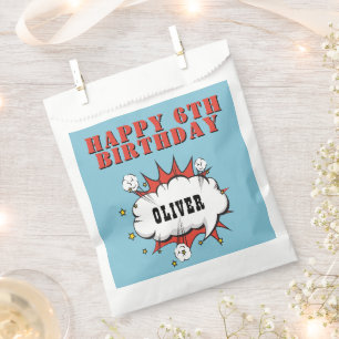 Superhero Comic Speech Bubble Happy Birthday  Favour Bag