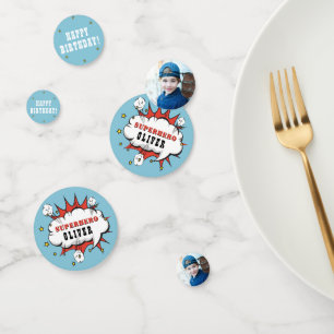 Superhero Comic Speech Cloud Boy Birthday Party Confetti