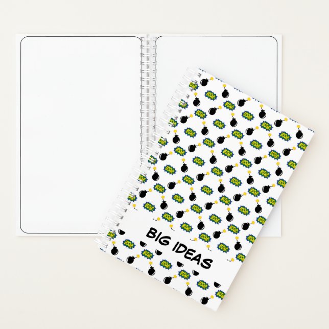 Superhero Comics Big Ideas Sketchbook Pow Boom Bam Notebook (Inside)