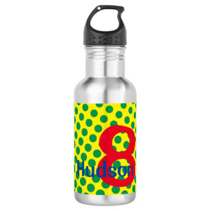 Superhero Comics Dots Kids AGE NAME Birthday Fun 532 Ml Water Bottle