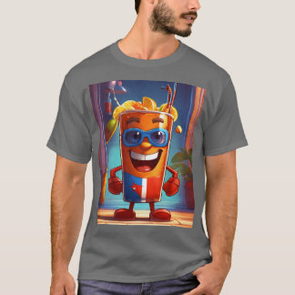 Superhero Cuba Libre Cocktail Character Cartoon T-Shirt