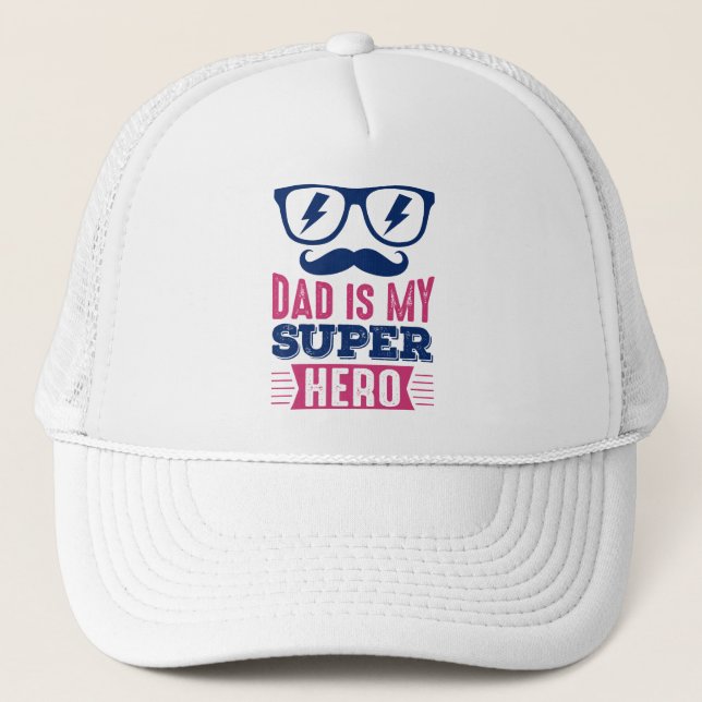 Superhero Dad – My Real Hero Trucker Hat (Front)