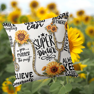 Superhero Doctor Throw Pillow