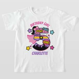 Superhero Fifth Birthday Girl 5th Super Girl T-Shirt