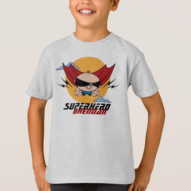 Superhero Flying Kids Light T-Shirt (Front)