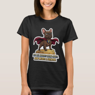 Superhero French Bulldog Cute Frenchie Hero Design T-Shirt