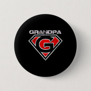 Superhero Funny Gift Fathers Day Shirt 2 Inch Round Button
