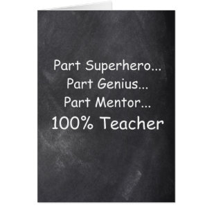 Superhero Genius Mentor Teacher Chalkboard Gift