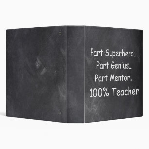 Superhero Genius Mentor Teacher Gift Idea Binder