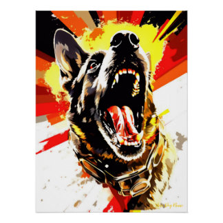 Superhero German Shepherd Dog 01 - Ignacio judge Poster