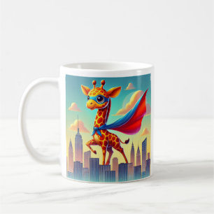 Superhero Giraffe Customizable Coffee Mug